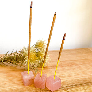 Incense Holder - Rose Quartz