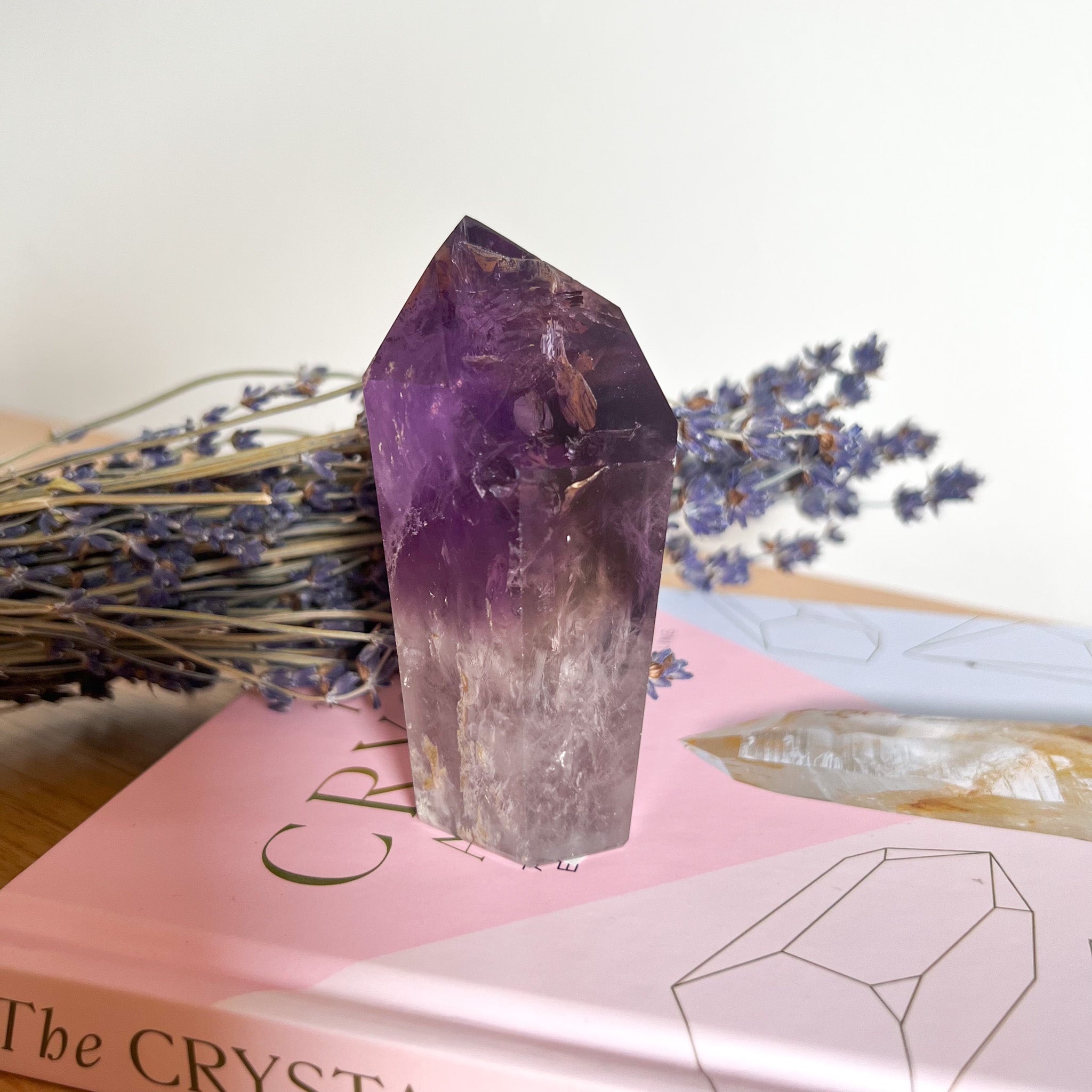 High Grade Brazilian Phantom Amethyst Point 01